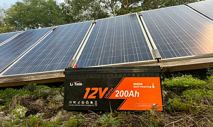 LiTimeバッテリー ソーラーパネルと組み合わせ