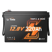 LiTime 12V 320Ah Mini Bluetooth付き リン酸鉄リチウムイオンバッテリー|軽量・大容量の12Vバッテリー