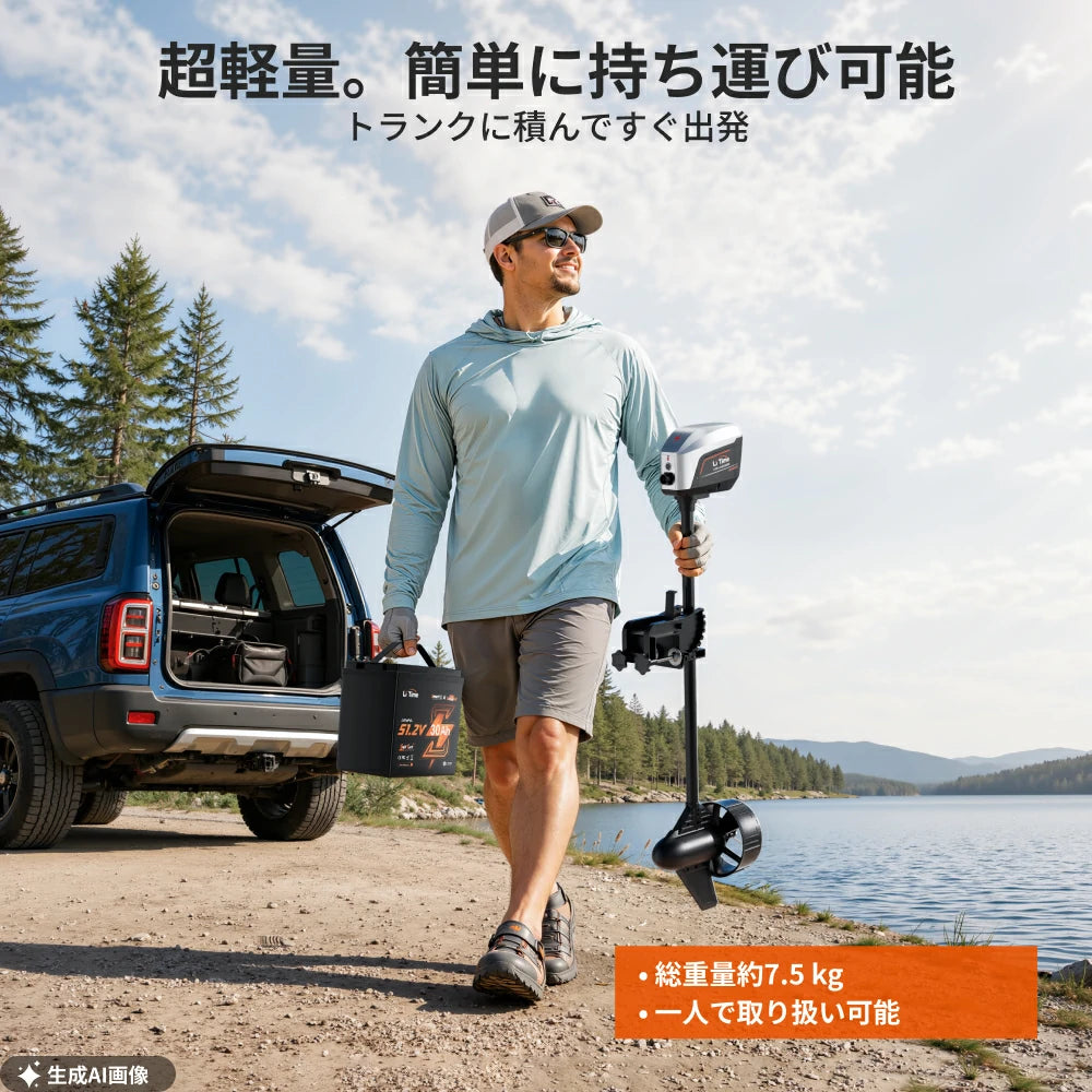 LiTime Argoseeker A2電動船外機超軽量
