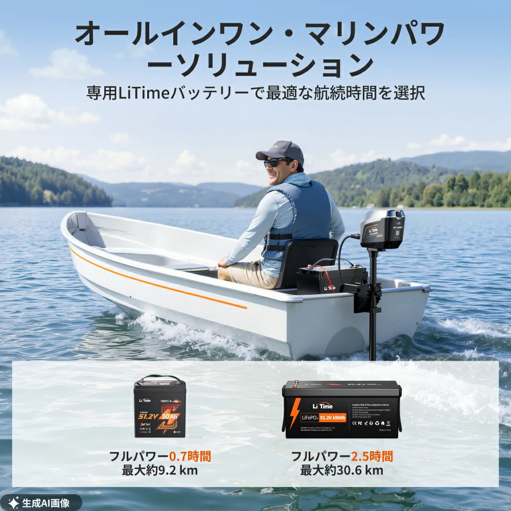 LiTime Argoseeker A2電動船外機 マリンダイナミクスソリューションズ