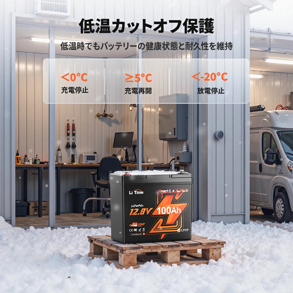 低温環境でも劣化を防ぐ12Vリン酸鉄リチウムイオンバッテリーおすすめ