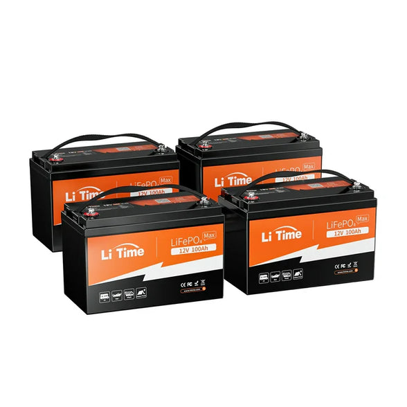 12Vバッテリー100Ah、2C放電レートに対応可能、4個セット