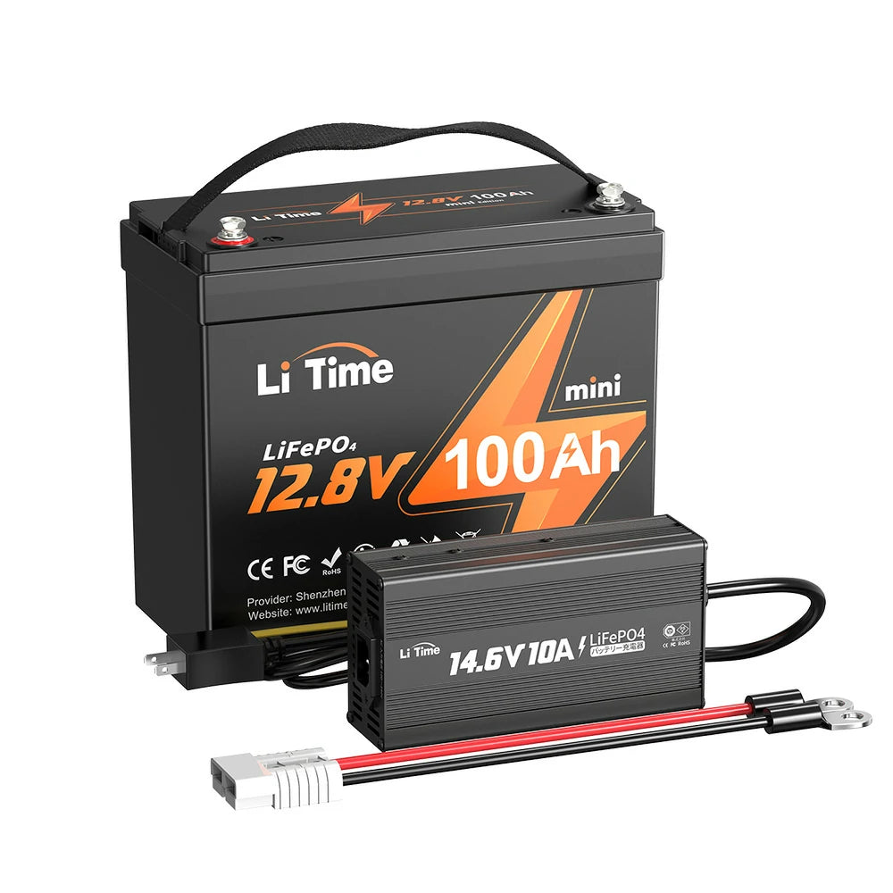 LiTime 12V 100Ahmini サブバッテリー用リン酸鉄リチウムイオン