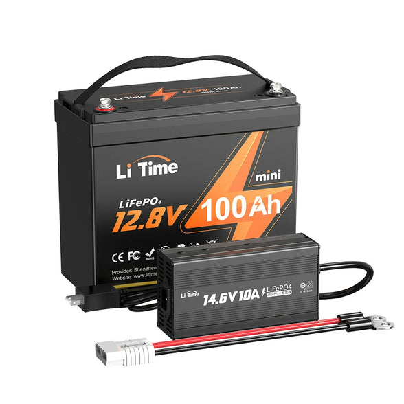 大容量バッテリーおすすめ、12Vバッテリー100Ah＋LiFePO4対応充電器10A