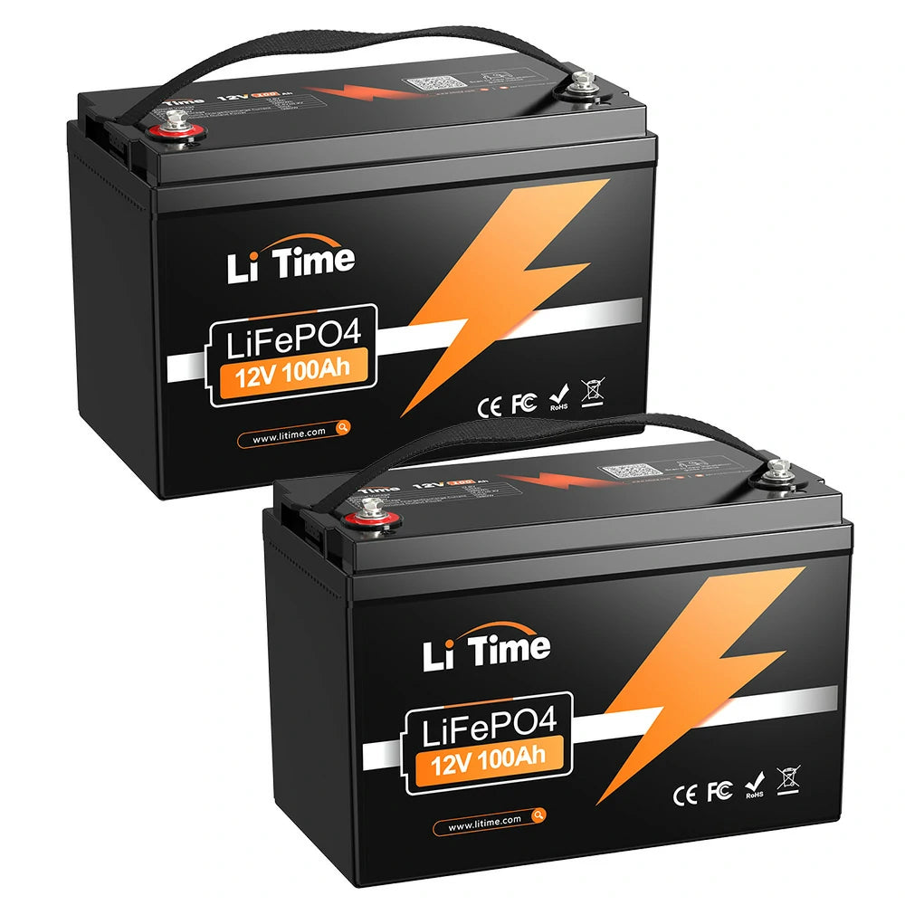 12Vバッテリー100Ah、家庭用でもアウトドアでも最適大容量バッテリー、2個セット