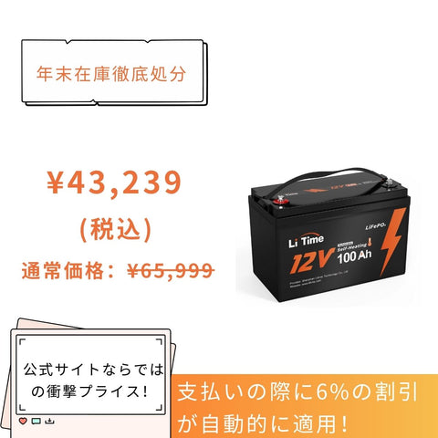 12V 100Ah 自己発熱型 リン酸鉄リチウムイオンバッテリー – LiTime-JP