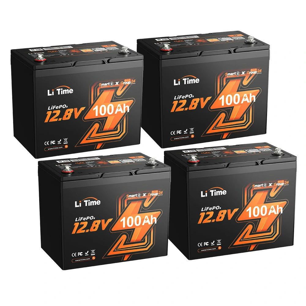 12V100Ah Bluetoothバッテリーおすすめ、4個セット