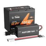 12Vバッテリー100Ah、より小型化モデル、12Vバッテリー充電器20A