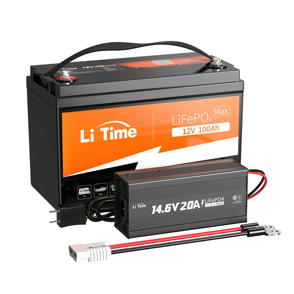 LiTime 12V100Ah 2C放電レートリン酸鉄リチウムバッテリー｜高出力BMS
