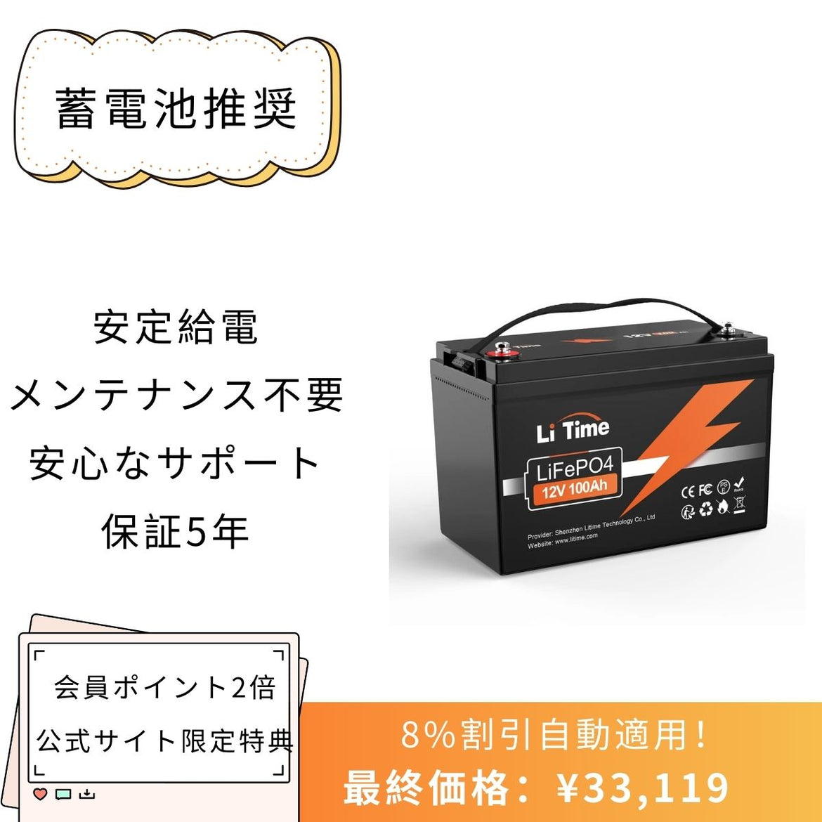 LiTime LiFePO4 リン酸鉄リチウムイオンバッテリー – LiTime-JP