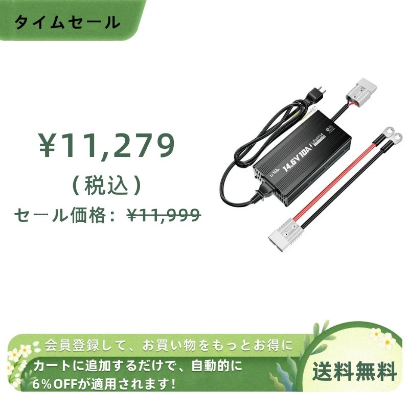 LiTime 14.6V 10A バッテリーチャージャー – LiTime-JP