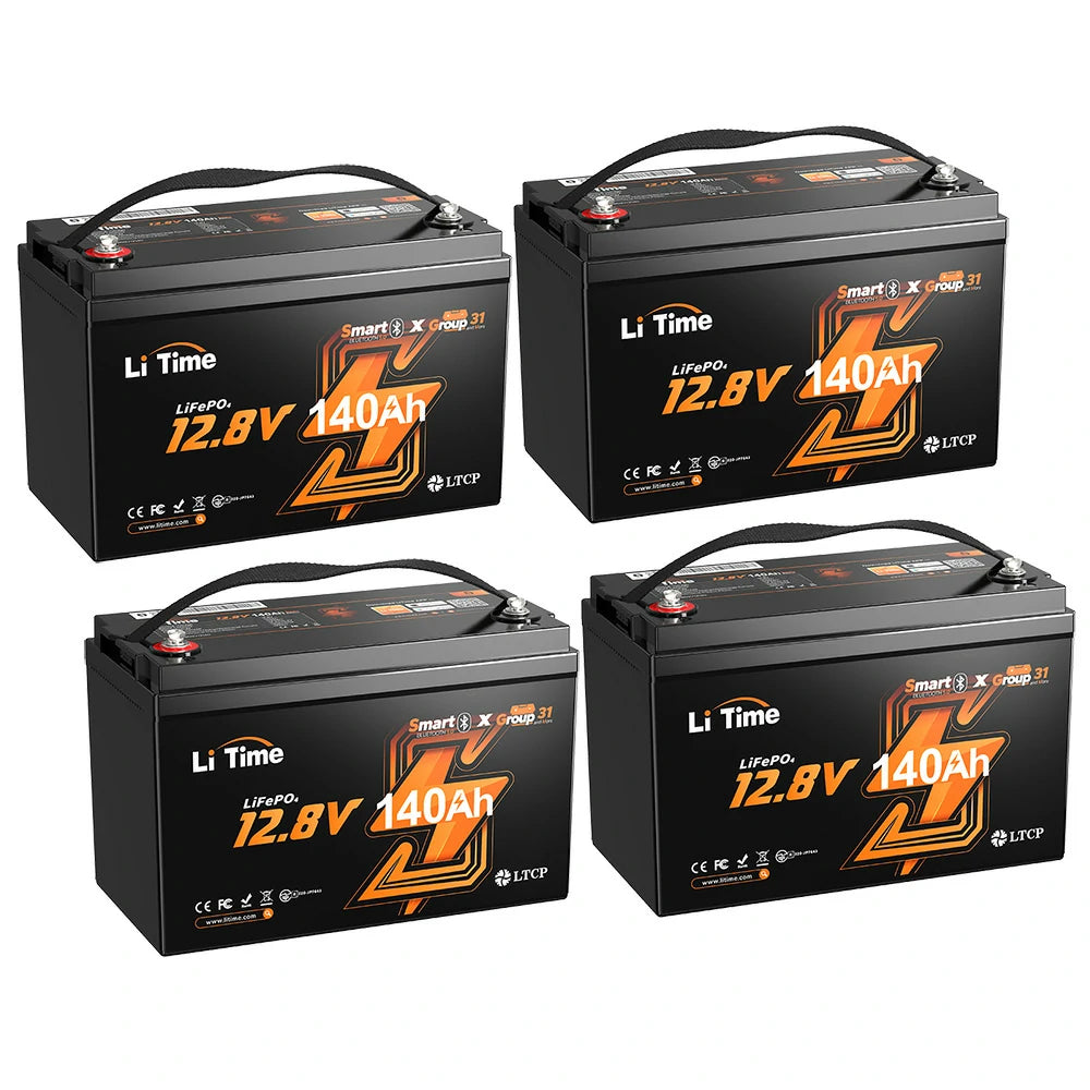 12V140Ah Bluetoothバッテリーおすすめ、4個セット