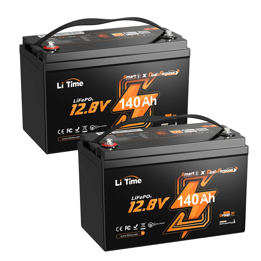 12V140Ah Bluetoothバッテリーおすすめ、2個セット