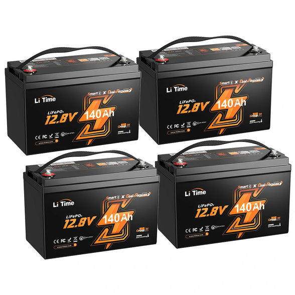 12V140Ah Bluetoothバッテリーおすすめ、4個セット