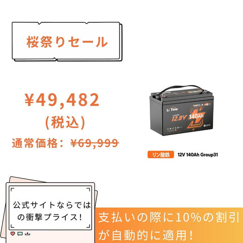 Bluetoothバッテリー 140Ahは46,481円