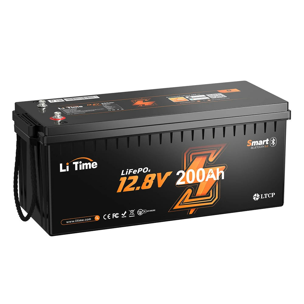 LiTime 12V200Ah Bluetooth付きリン酸鉄リチウムイオンバッテリー