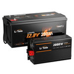 大容量バッテリーおすすめ、12Vバッテリー280Ah＋インバーター2000W、スマート管理可能