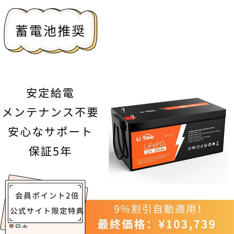 LiTime 12V 300Ah LiFePO4 リン酸鉄リチウムイオンバッテリー 内蔵200A BMS - LiTime-JP