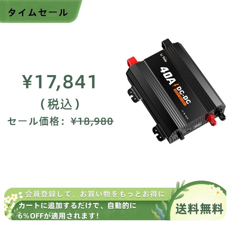 LiTime 12V 40A DC-DC 走行充電器 – LiTime-JP