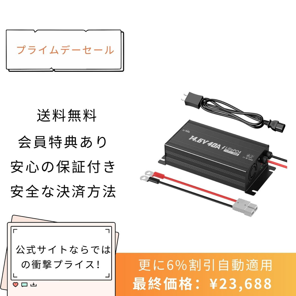 リン酸鉄リチウムバッテリー充電器 – LiTime-JP