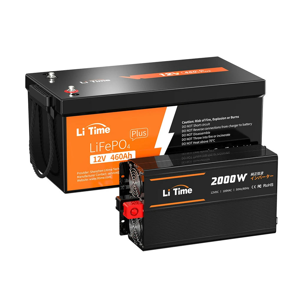 大容量バッテリーおすすめ、12Vバッテリー460Ah＋インバーター2000W