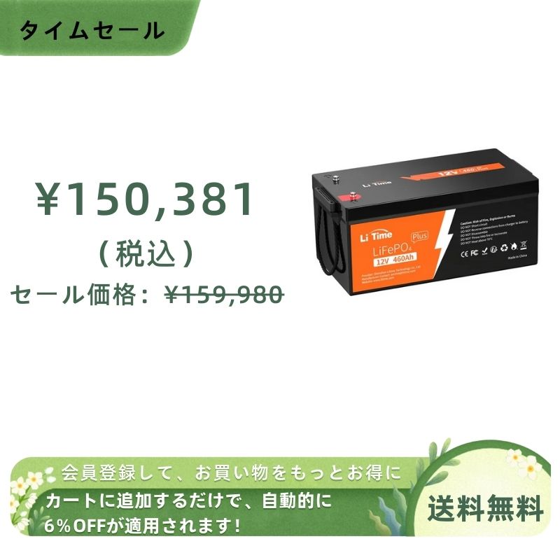 LiTime 12V460Ah バッテリー大型