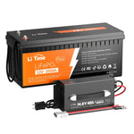 大容量バッテリーおすすめ、12Vバッテリー200Ah PLUS+LiFePO4対応充電器40A