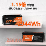 2944Wh、200ABMSを搭載した大容量バッテリー