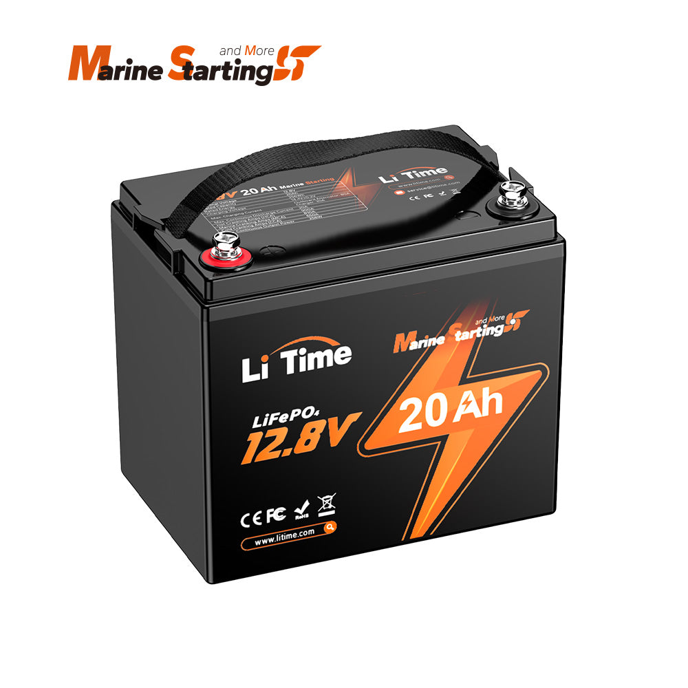 船舶の始動用に開発されたLiTime12V20Ahバッテリー