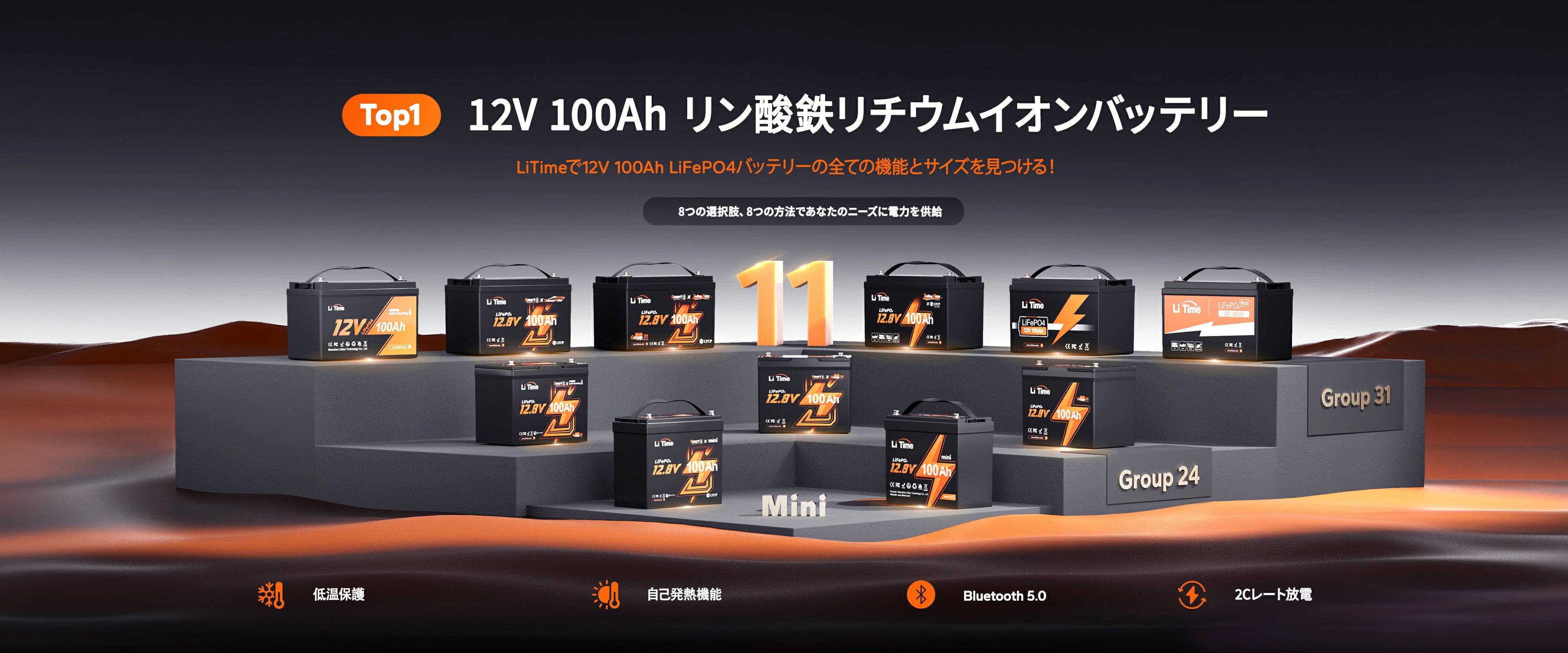 LiTime 12V100Ahリン酸鉄リチウムイオンバッテリーおすすめ