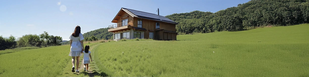 太陽光発電とオフグリッド運用するリン酸鉄リチウムイオンバッテリー