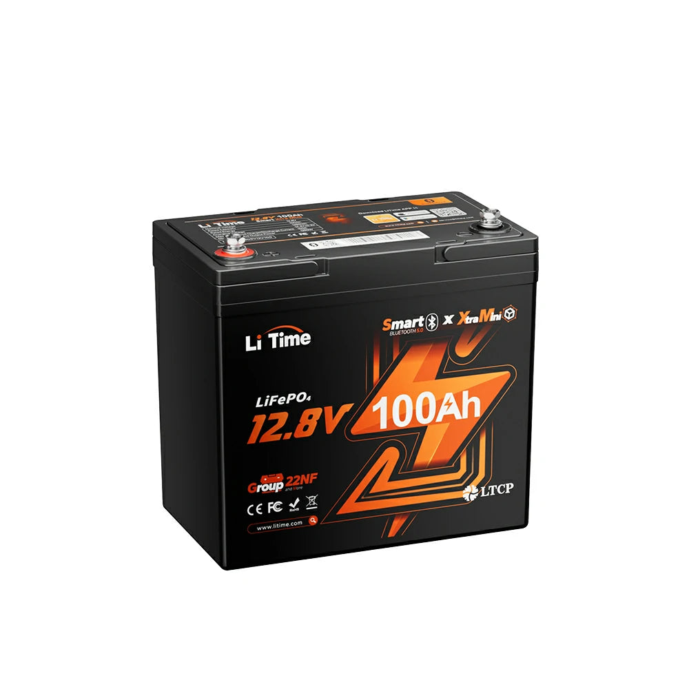 LiTime 12V 100Ah Xtra-Mini Bluetoothバッテリー