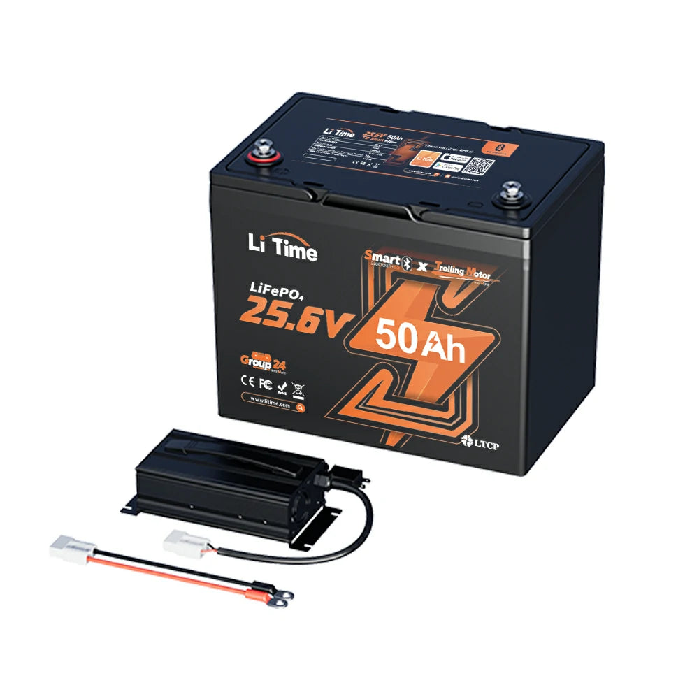 24V 50Ah Bluetooth付きエレキモーターバッテリー