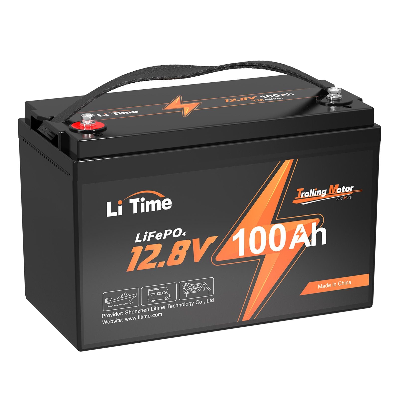 LiTime 12V 100Ah TM LiFePO4 バッテリー トローリングモーターにもっと適する