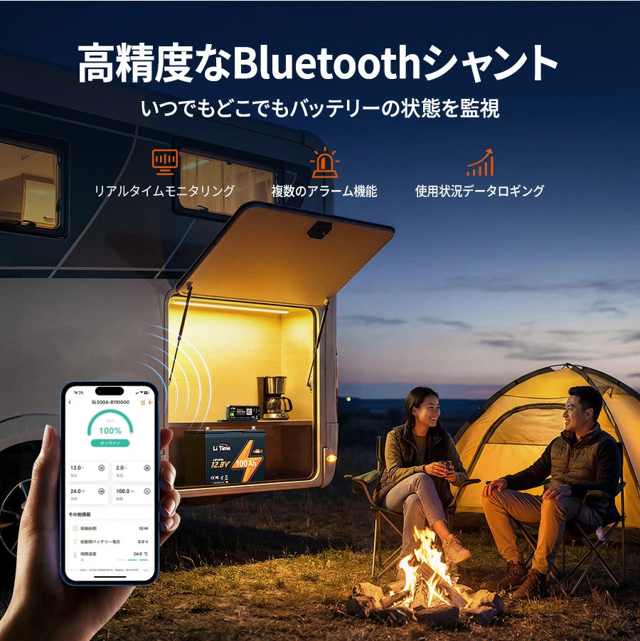 LiTime 500A スマートバッテリーモニター（シャント） Bluetooth対応 | オフグリッド用リアルタイム監視