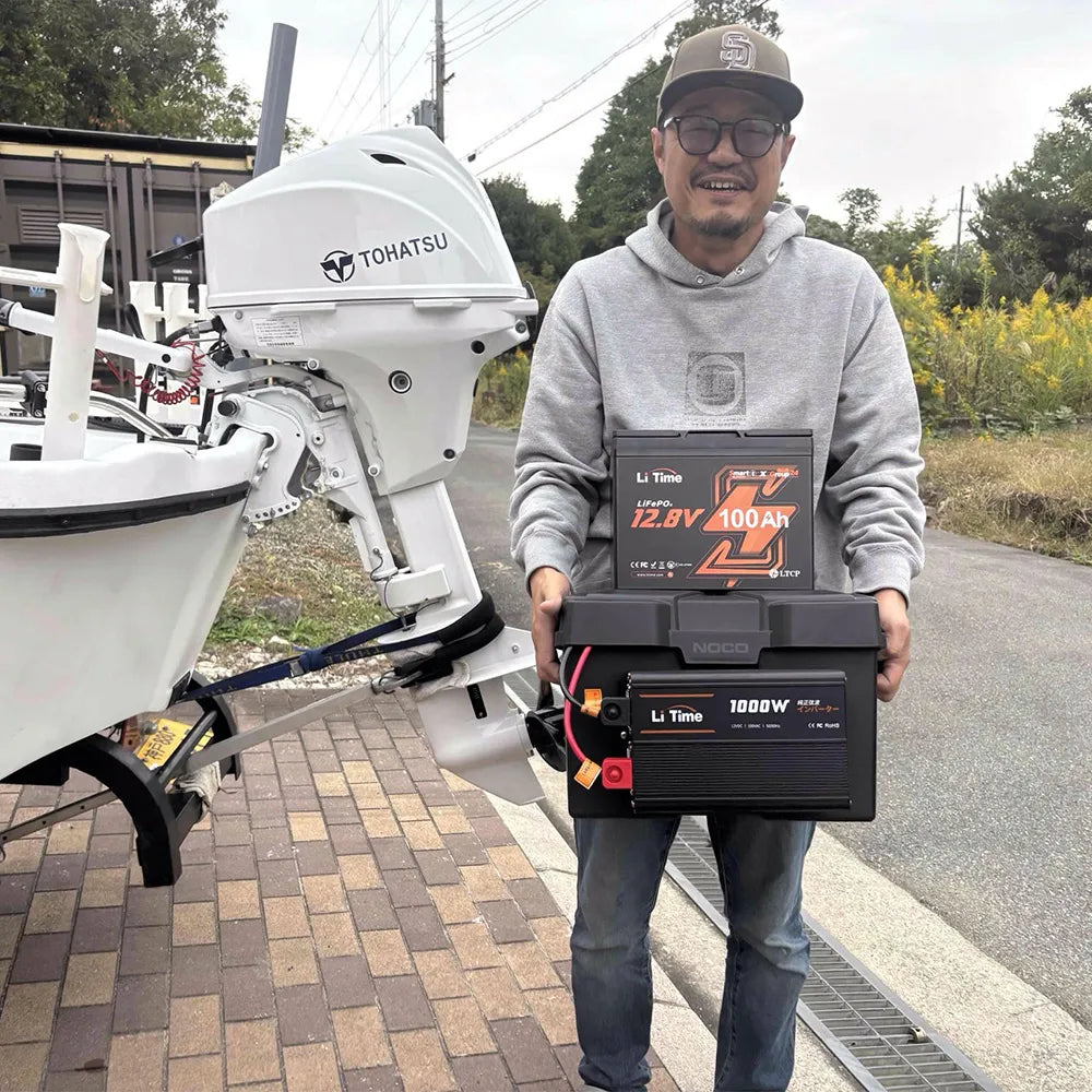 12Vバッテリー100Ah、小型化軽量化タイプ