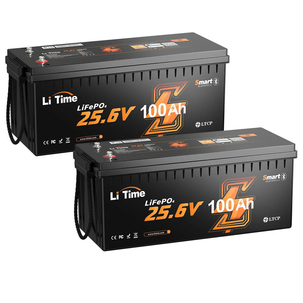 LiTime 24V 100Ah Bluetoothリン酸鉄リチウムイオンバッテリー|大容量 LiTime 24V 100Ah Bluetoothリン酸鉄リチウムイオンバッテリー|大容量