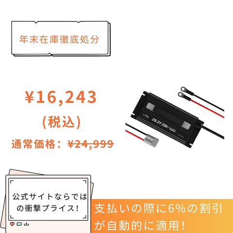 LiTime 24V 20A バッテリー充電器-LiTime-JP