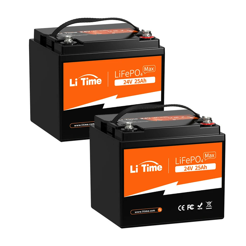 24V25Ah リン酸鉄リチウムイオンバッテリー2個