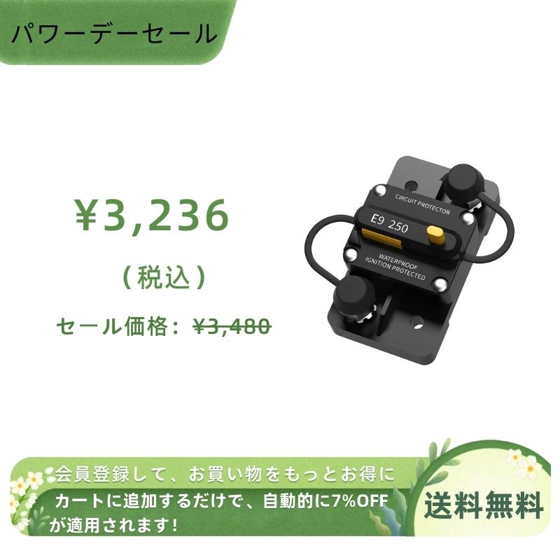 LiTime 250Aサーキットブレーカー