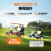 48Vゴルフカートに専用設計のバッテリー30Ah