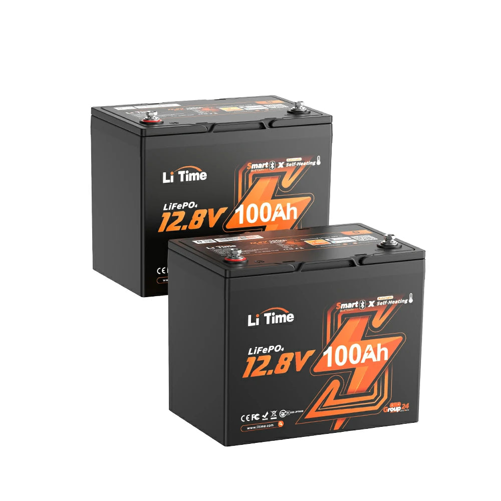 LiTime 12V100Ah Bluetooth&ヒーター付きバッテリー2台