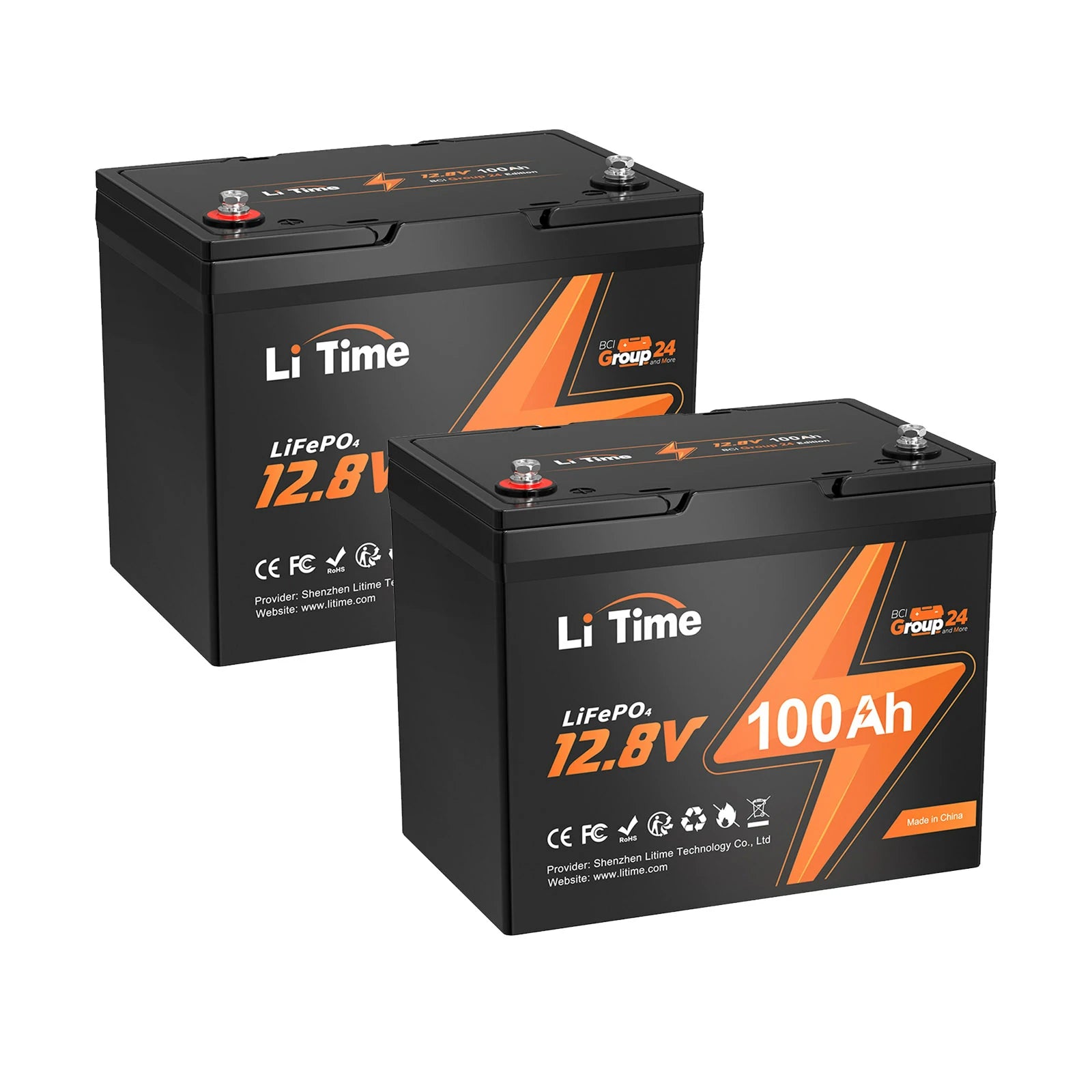 LiTime 12V100Ah リン酸鉄リチウムイオンバッテリー 1280W LiTime 12V100Ah サブバッテリー用リン酸鉄リチウムイオンバッテリー