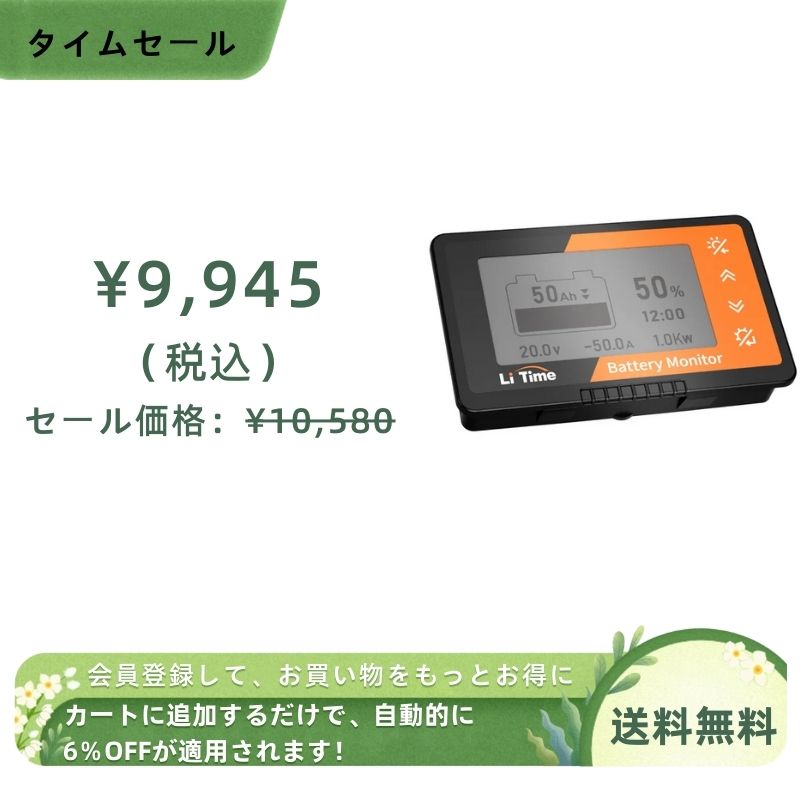Li Time 500A バッテリーモニター LiTime バッテリーモニター 500A シャント付き – LiTime-JP