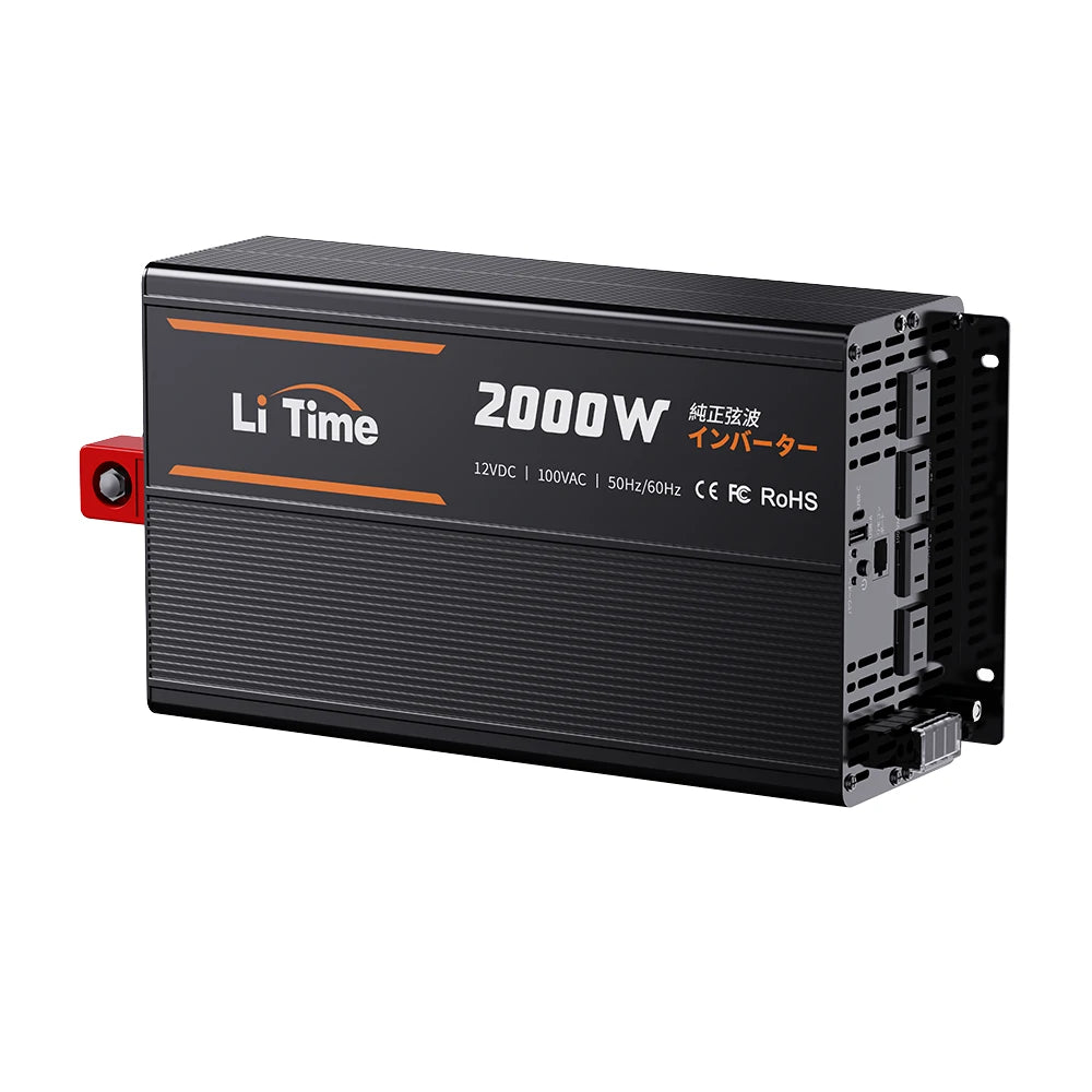 LiTime 12V 2000W正弦波インバーター｜高効率DC AC変換＆車中泊・キャンプ対応