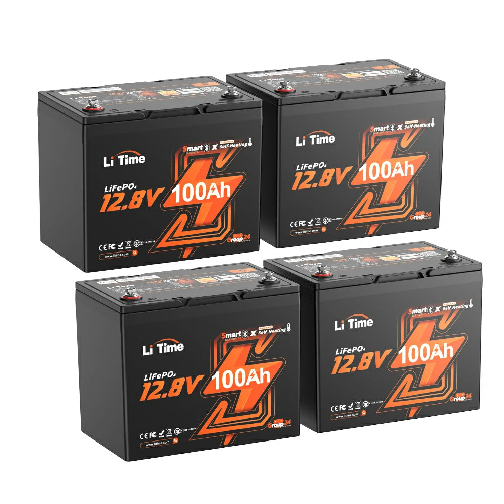 LiTime 12V100Ah Bluetooth&ヒーター付きバッテリー4台