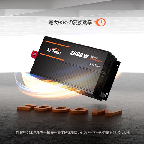 リタイム Li time 2000W インバーター 12V DC 100V AC リタイム Li time 2000W インバーター 12V DC 100V AC