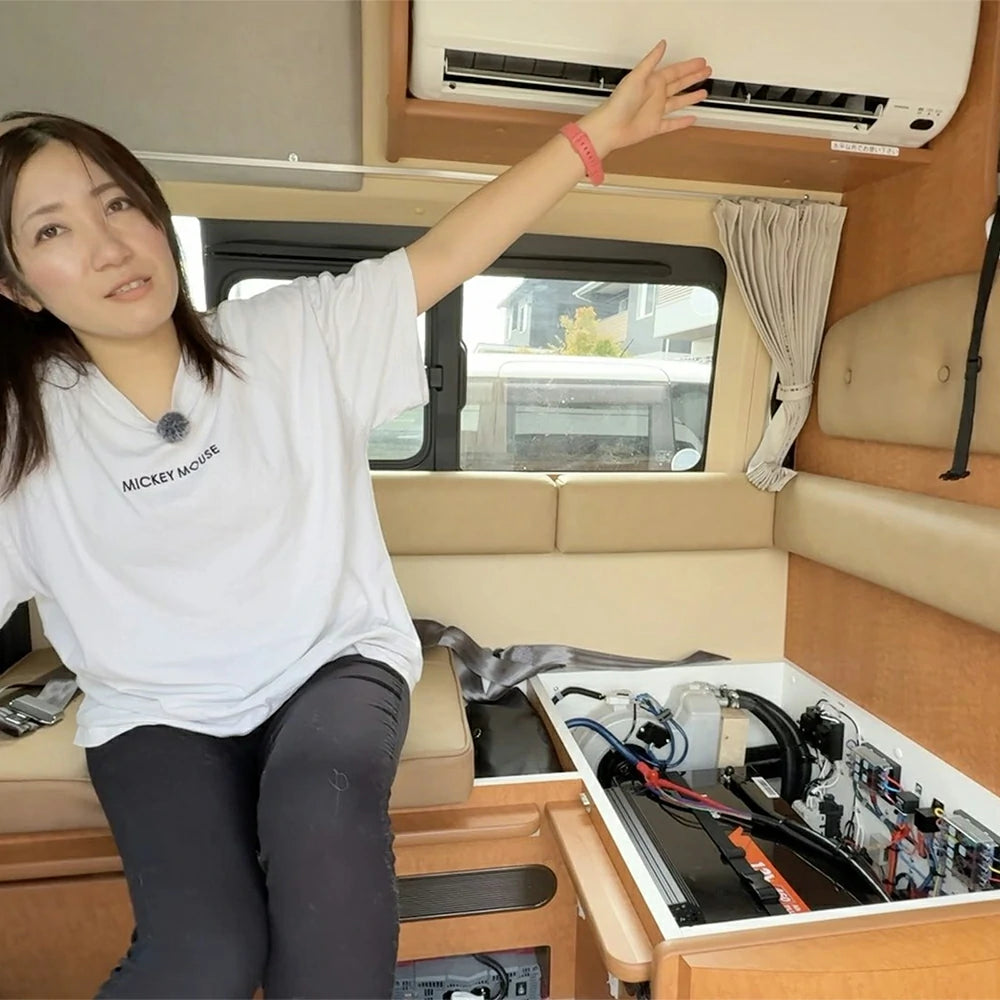 大容量バッテリーがキャンピングカーシーンでの実用例