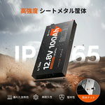 LiTime 12V100Ah 超薄型 リチウム金属ケースバッテリー