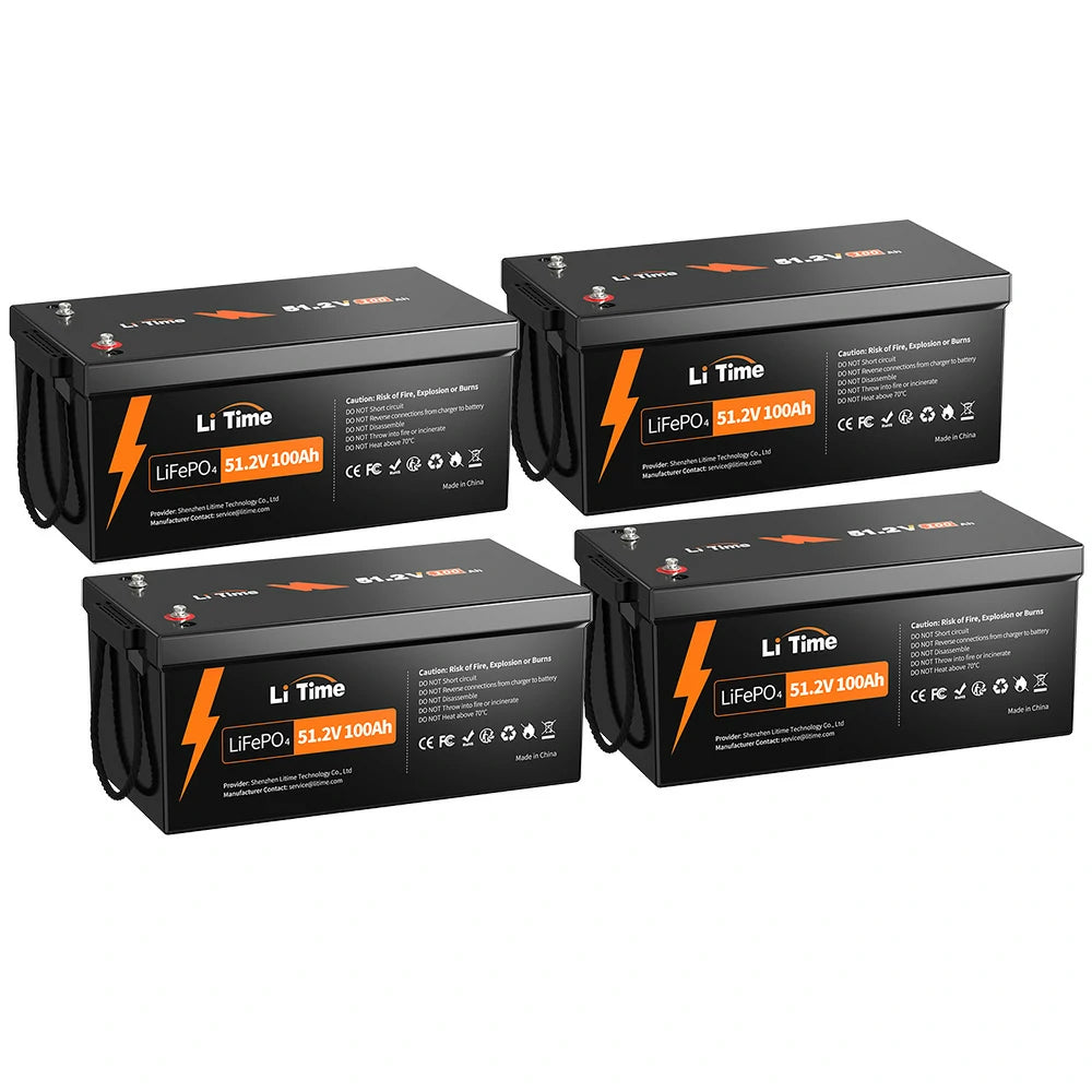 Li Time 48V100Ah LiFePO4バッテリー 充電器セット新品同様 LiTime 51.2V 100Ah蓄電池太陽光用リン酸鉄リチウムイオン